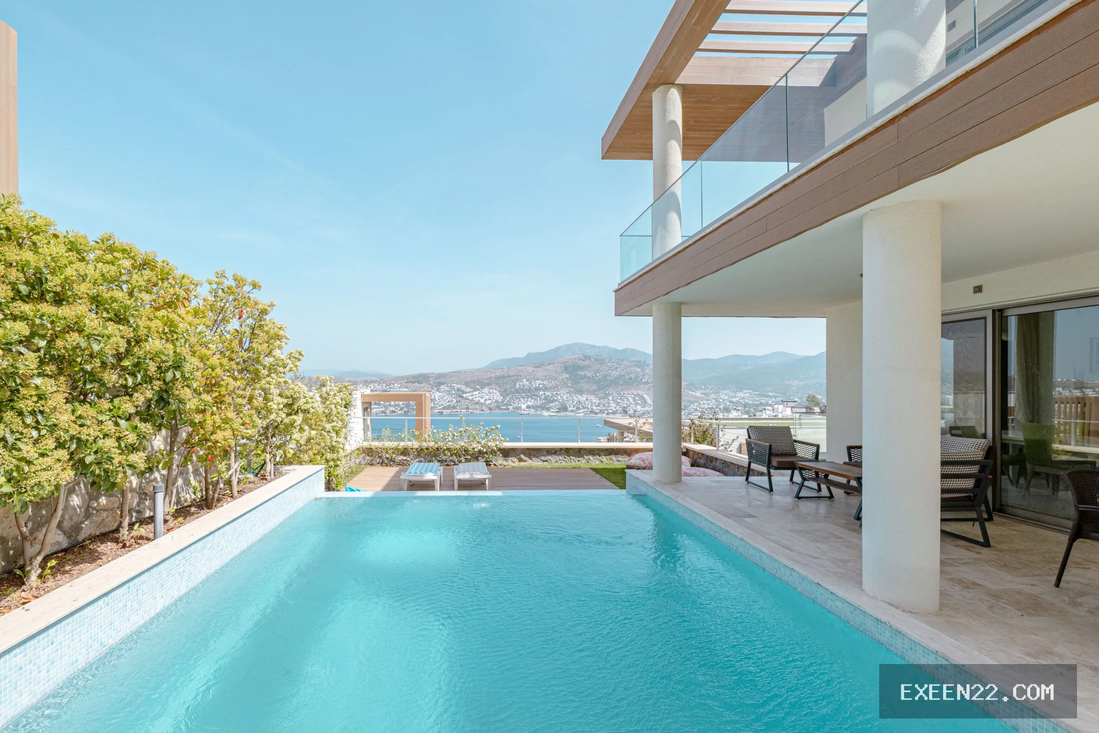 BODRUM GÜNDOĞAN DA DENİZ MANZARALI ÖZEL HAVUZLU 6+2 VİLLA