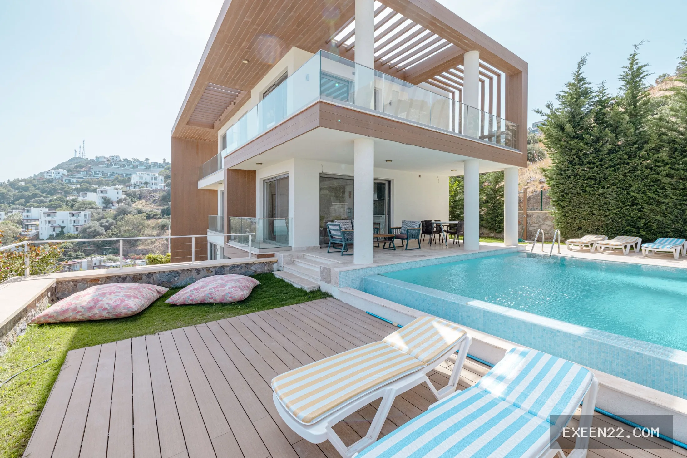 BODRUM GÜNDOĞAN DA DENİZ MANZARALI ÖZEL HAVUZLU 6+2 VİLLA