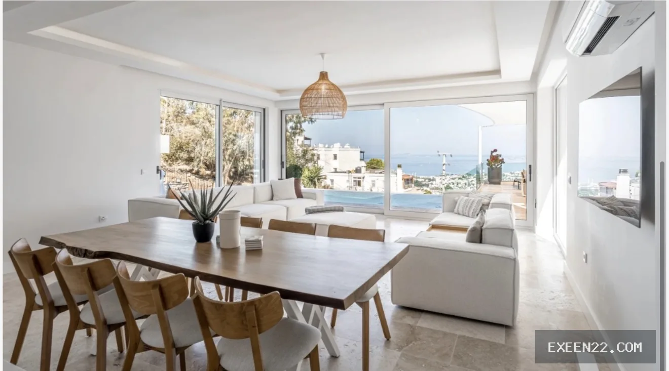 TURGUTREIS’TE DENİZ MANZARALI 1.400 m2 ARSA İÇERİSİNDE MÜSTAKİL VİLLA