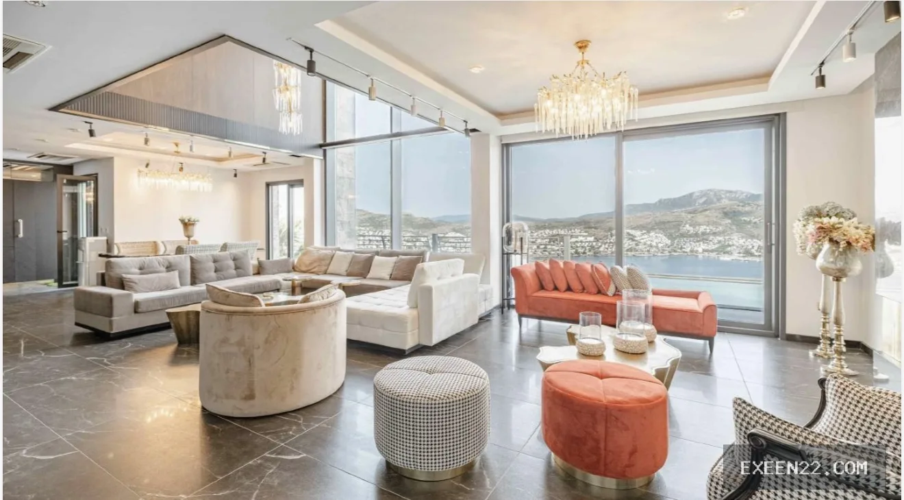 BODRUM GÜNDOĞAN'DA EŞSİZ DENİZ MANZARALI 5+1  LUXURY VİLLA