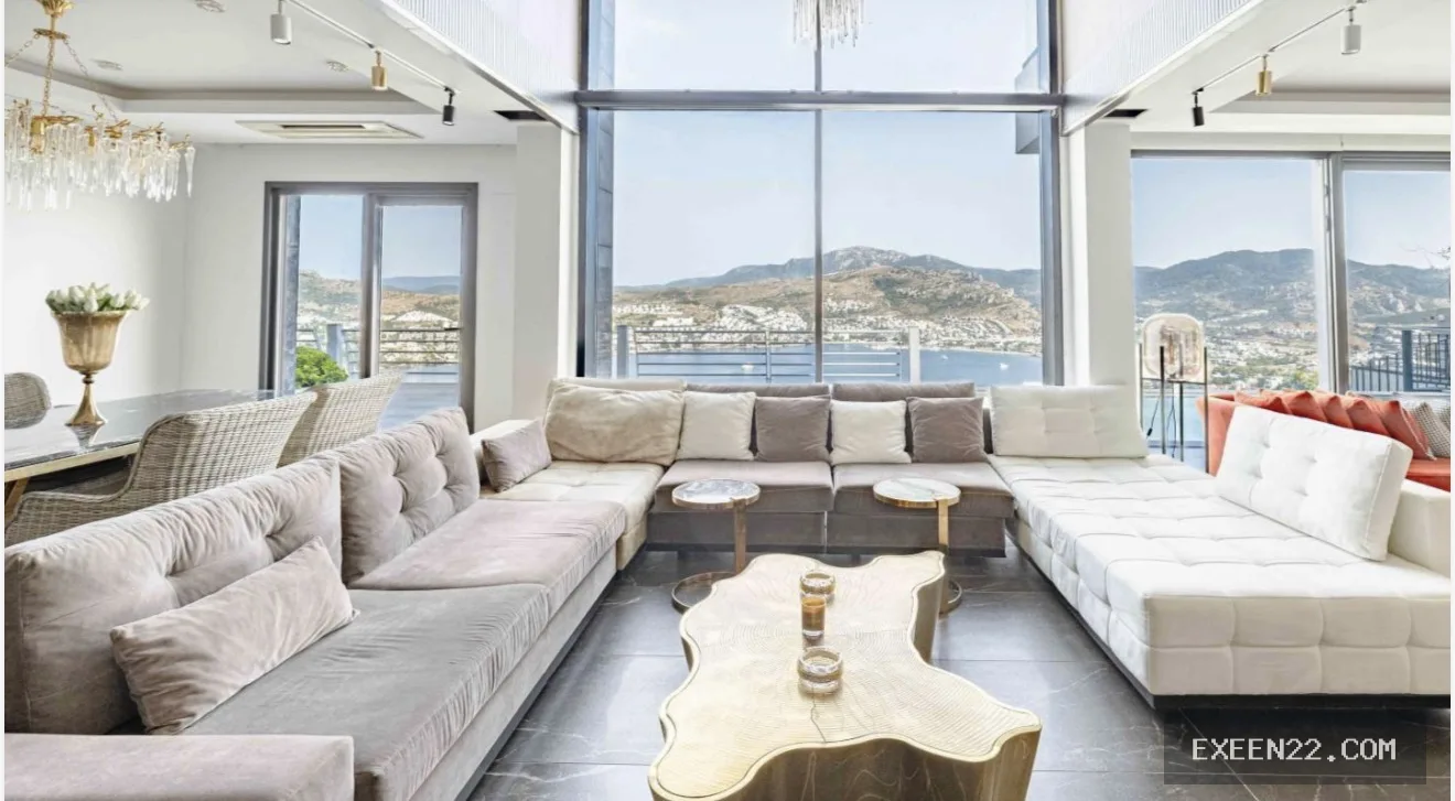 BODRUM GÜNDOĞAN'DA EŞSİZ DENİZ MANZARALI 5+1  LUXURY VİLLA