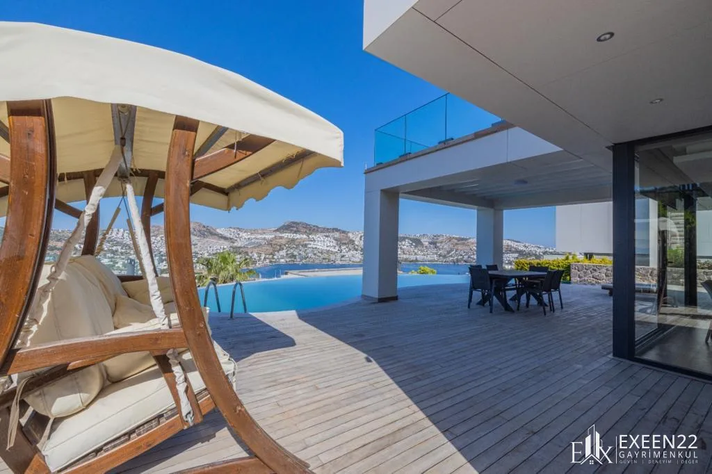 BODRUM GÜNDOĞAN KOYUNDA 5+2 DENİZ MANZARALI ÖZEL HAVUZLU LUXURY VİLLA