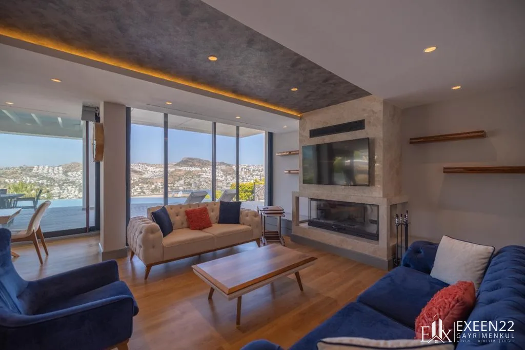 BODRUM GÜNDOĞAN KOYUNDA 5+2 DENİZ MANZARALI ÖZEL HAVUZLU LUXURY VİLLA