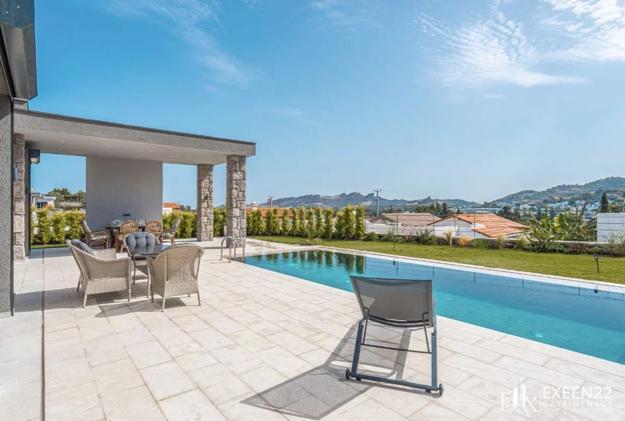 BODRUM YALIKAVAK GÖKÇEBEL’DE 5+1 TEK KATLI ÖZEL HAVUZLU MÜSTAKİL VİLLA