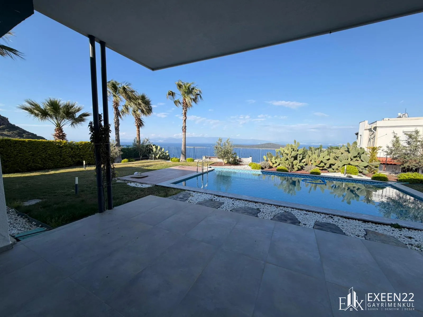BODRUM GÜNDOĞAN DENİZ MANZARALI TEK KATLI 3+1 MÜSTAKİL VİLLA