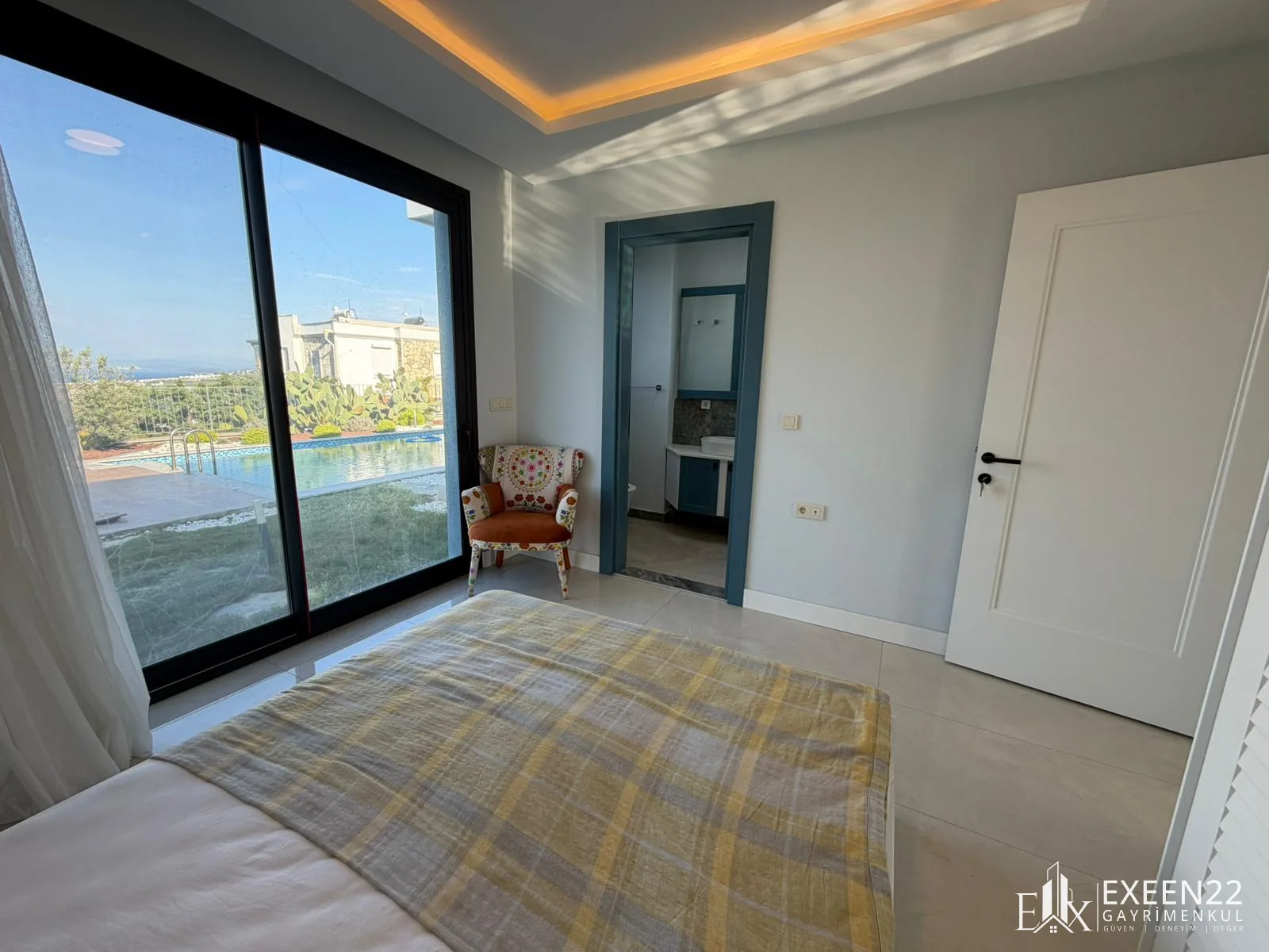 BODRUM GÜNDOĞAN DENİZ MANZARALI TEK KATLI 3+1 MÜSTAKİL VİLLA