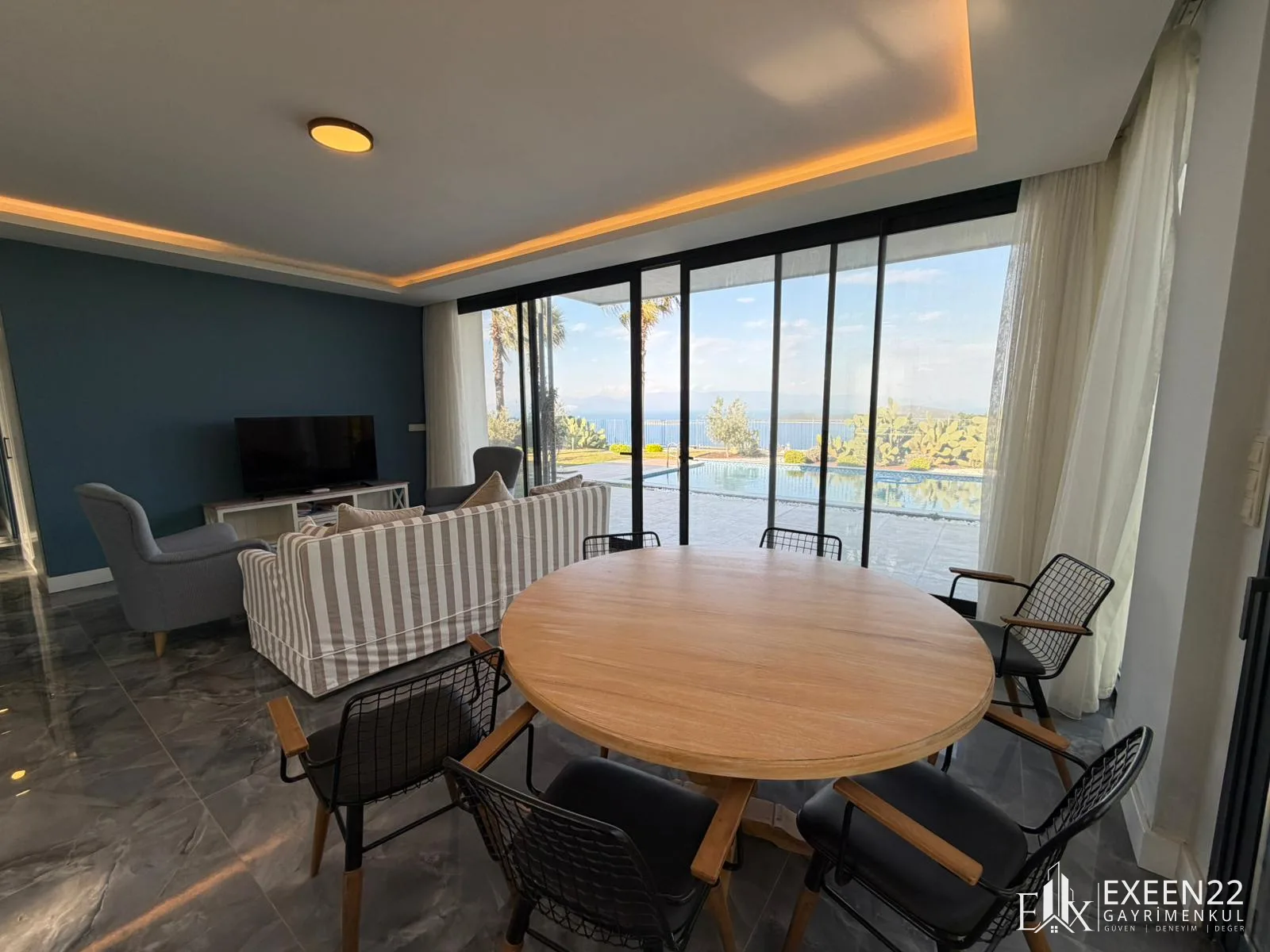 BODRUM GÜNDOĞAN DENİZ MANZARALI TEK KATLI 3+1 MÜSTAKİL VİLLA
