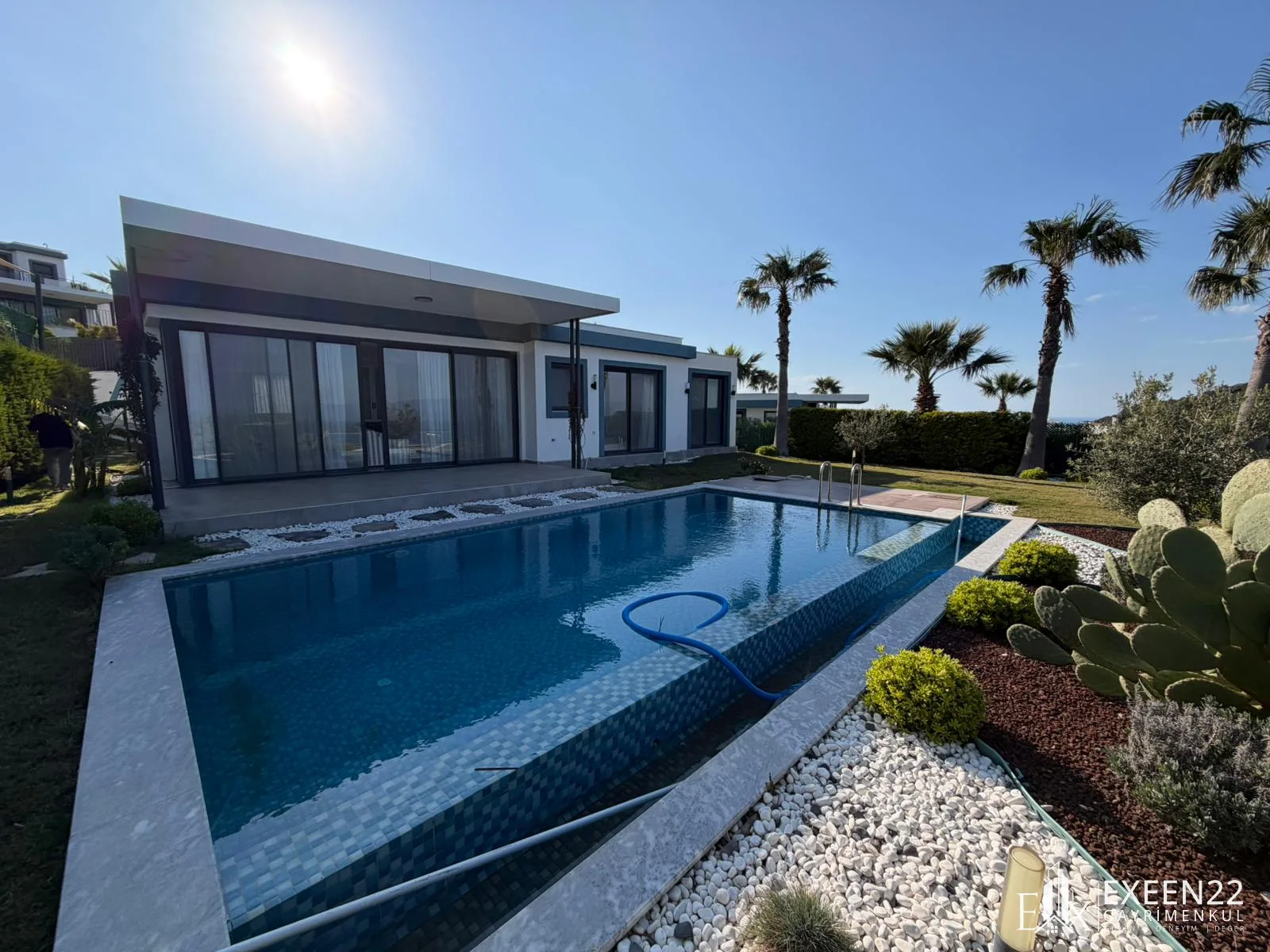 BODRUM GÜNDOĞAN DENİZ MANZARALI TEK KATLI 3+1 MÜSTAKİL VİLLA